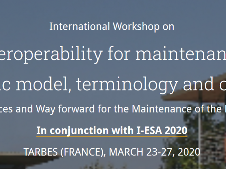Call for Papers: Interoperability for Maintenance Workshop at I-ESA 2020